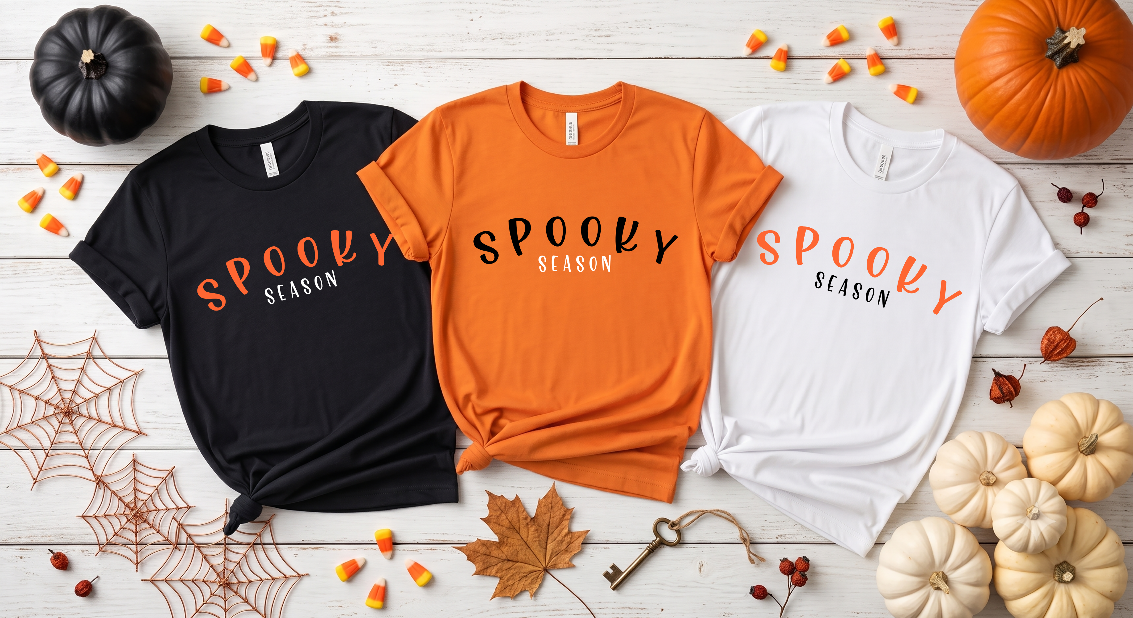 Spooky Season T-Shirt with Halloween Pumpkin Face