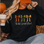Thanksgiving Shirt-Thankful Grateful Blessed - Coquette Bow Design