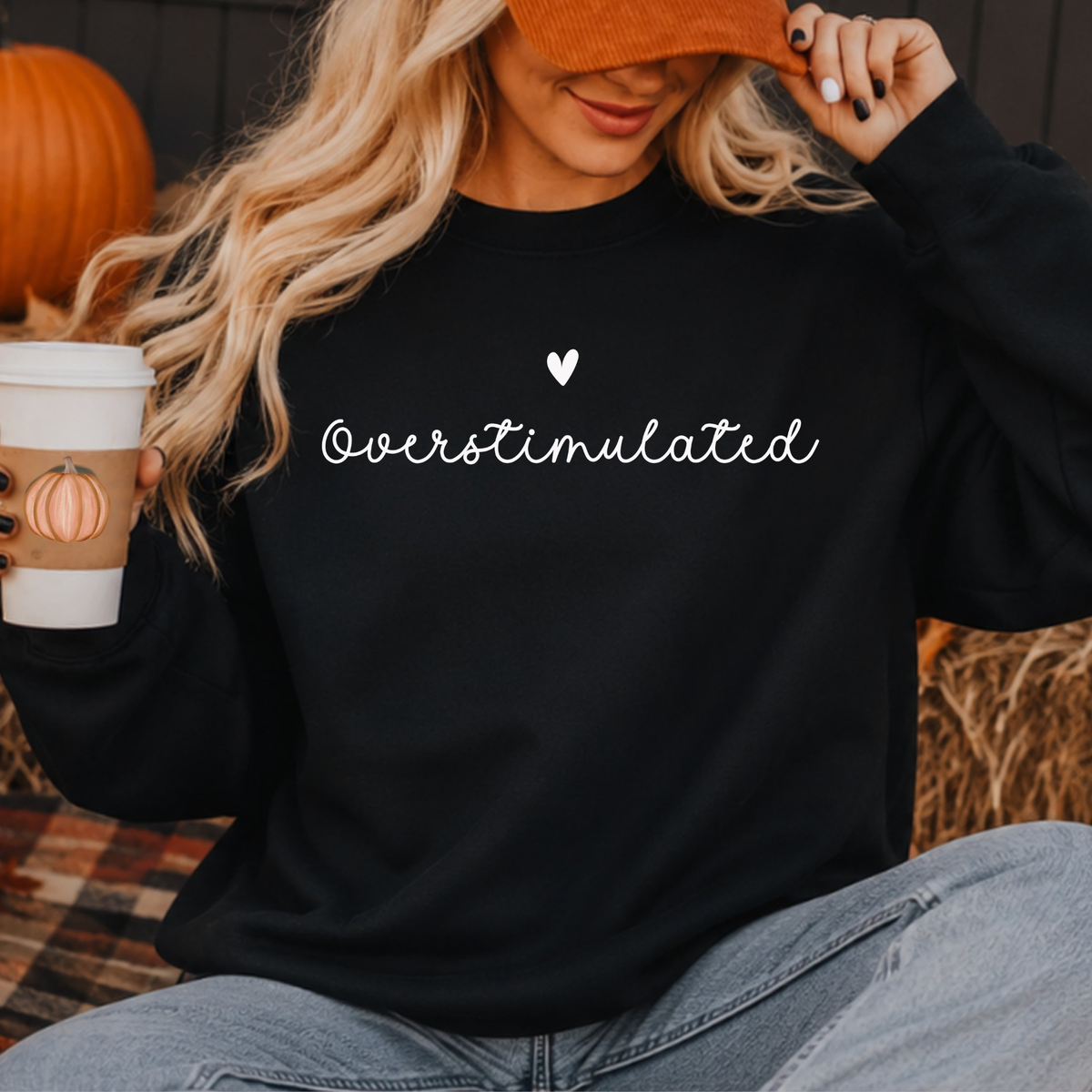 Overstimulated Graphic Crewneck Sweatshirt T-shirt