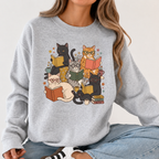 Cats Reading Books Shirt – Vintage Literary Cat Tee - Book Lover Gift