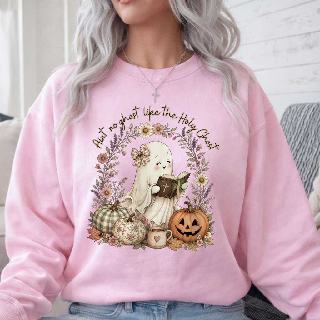 Ain't No Ghost Like The Holy Ghost Floral Christian Tee