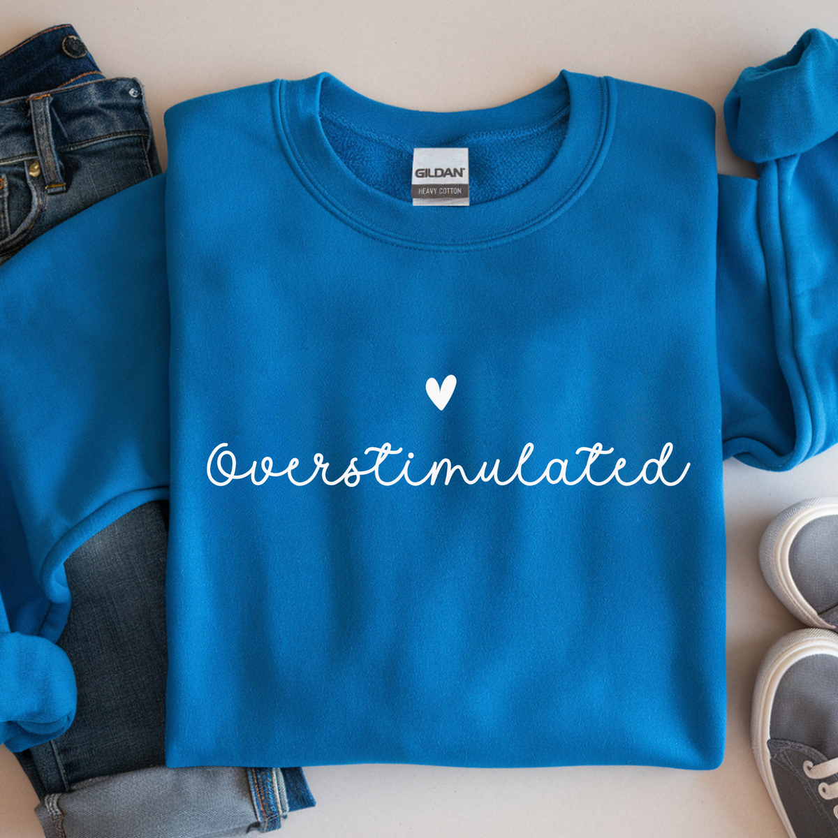 Overstimulated Graphic Crewneck Sweatshirt T-shirt
