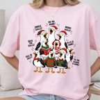 Comfort Colors Funny Christmas Goose T-Shirt, Ho Ho Honk Holiday Top
