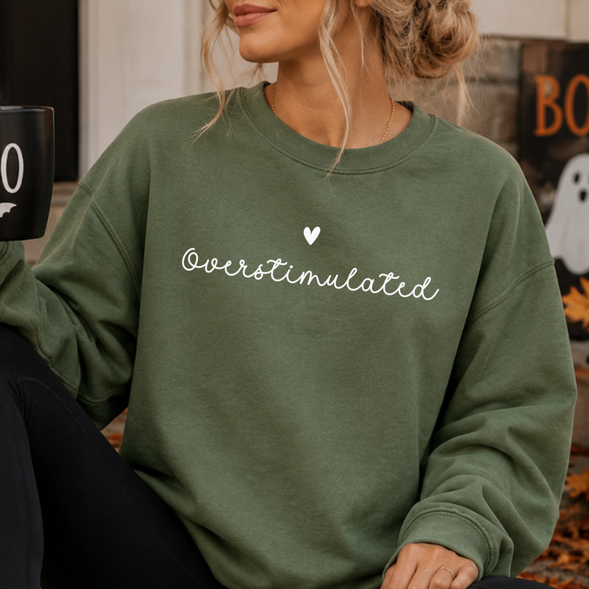 Overstimulated Graphic Crewneck Sweatshirt T-shirt