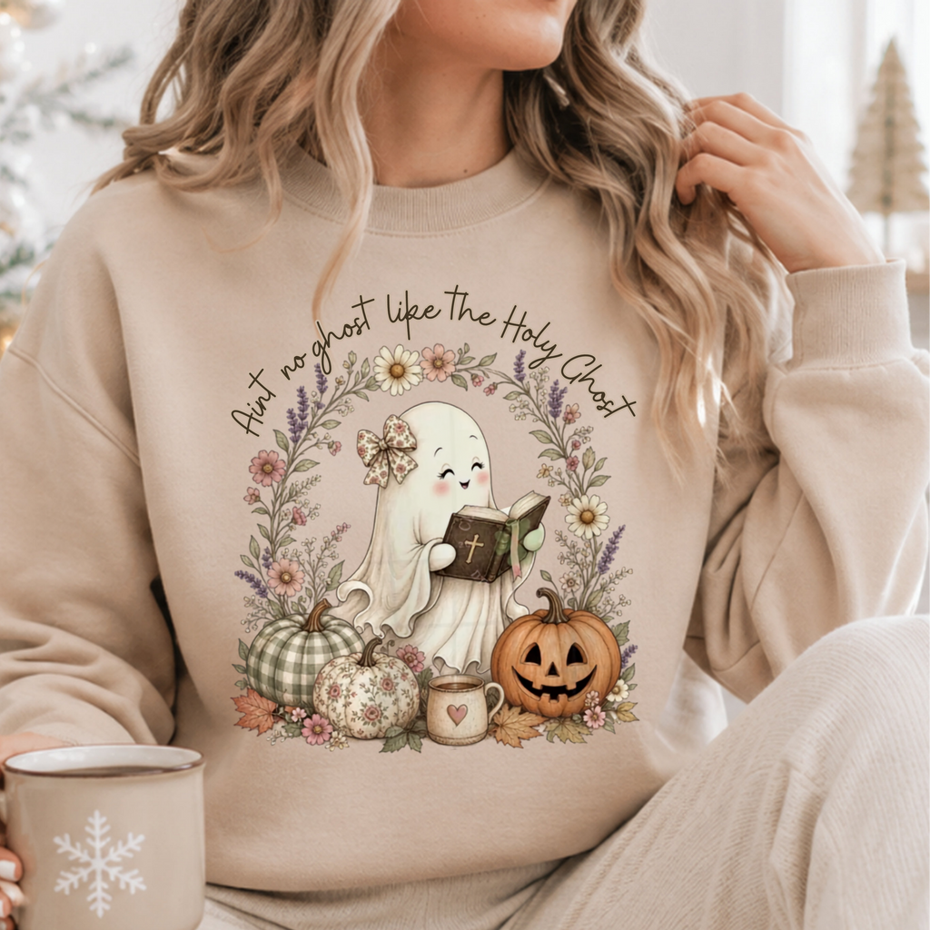 Ain't No Ghost Like The Holy Ghost Floral Christian Tee