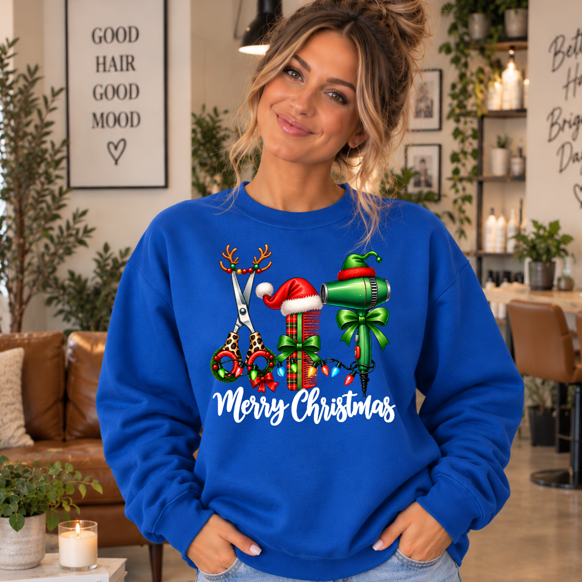 Christmas Hair Stylist Merry Christmas Graphic Sweatshirt or T-shirt