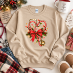 Christmas Nurse Stethoscope Heart Bow Sweatshirt