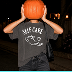 Comfort Colors Self Care Relaxing Frog Coffee Graphic Shirt