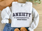 Anxiety University Honors Program T-Shirt | Funny Collegiate Graphic Tee
