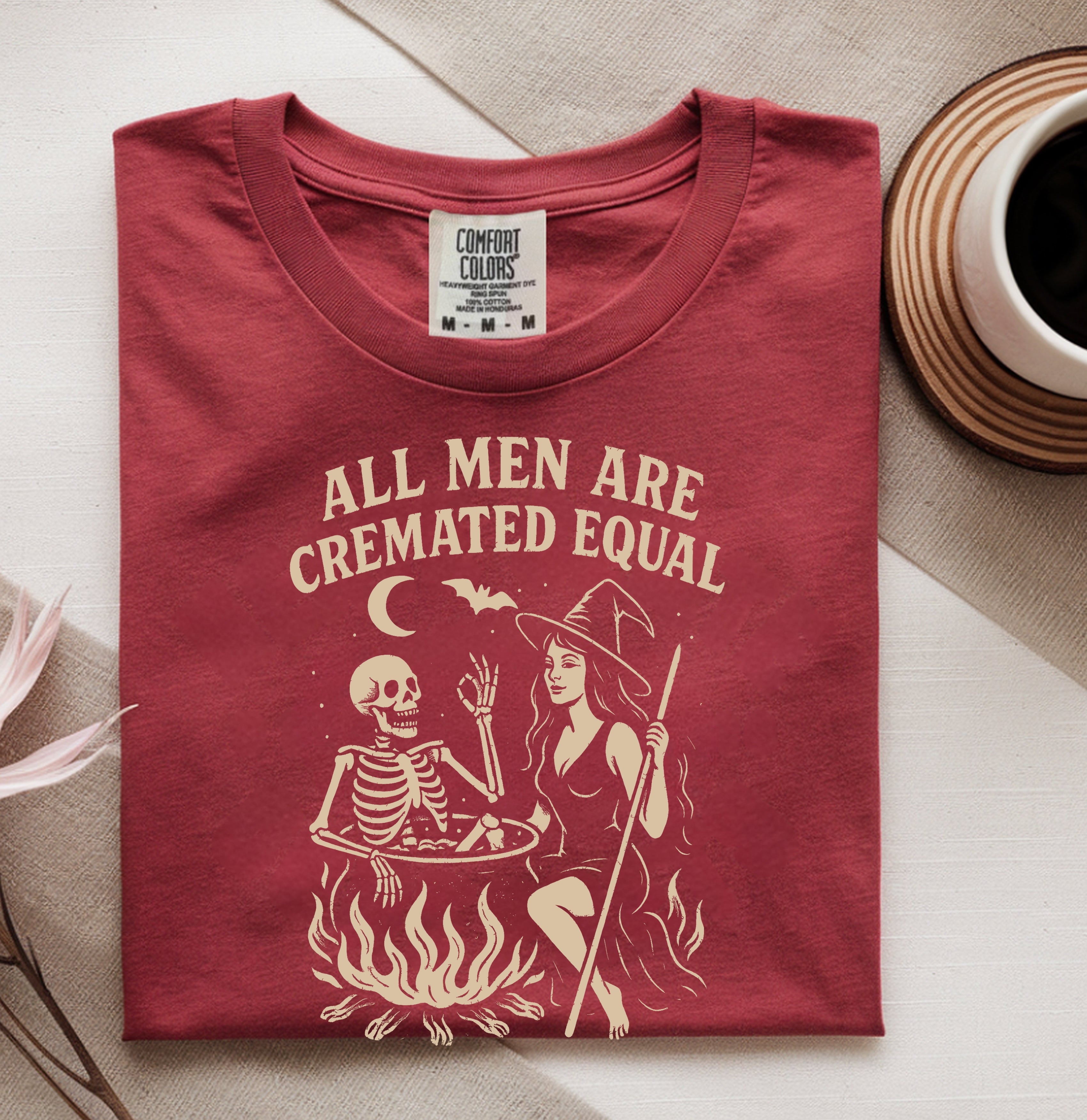 All Men Are Cremated Equal Comfort Colors Halloween Tee