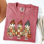 Retro Patchwork Ghosts Comfort Colors T-Shirt
