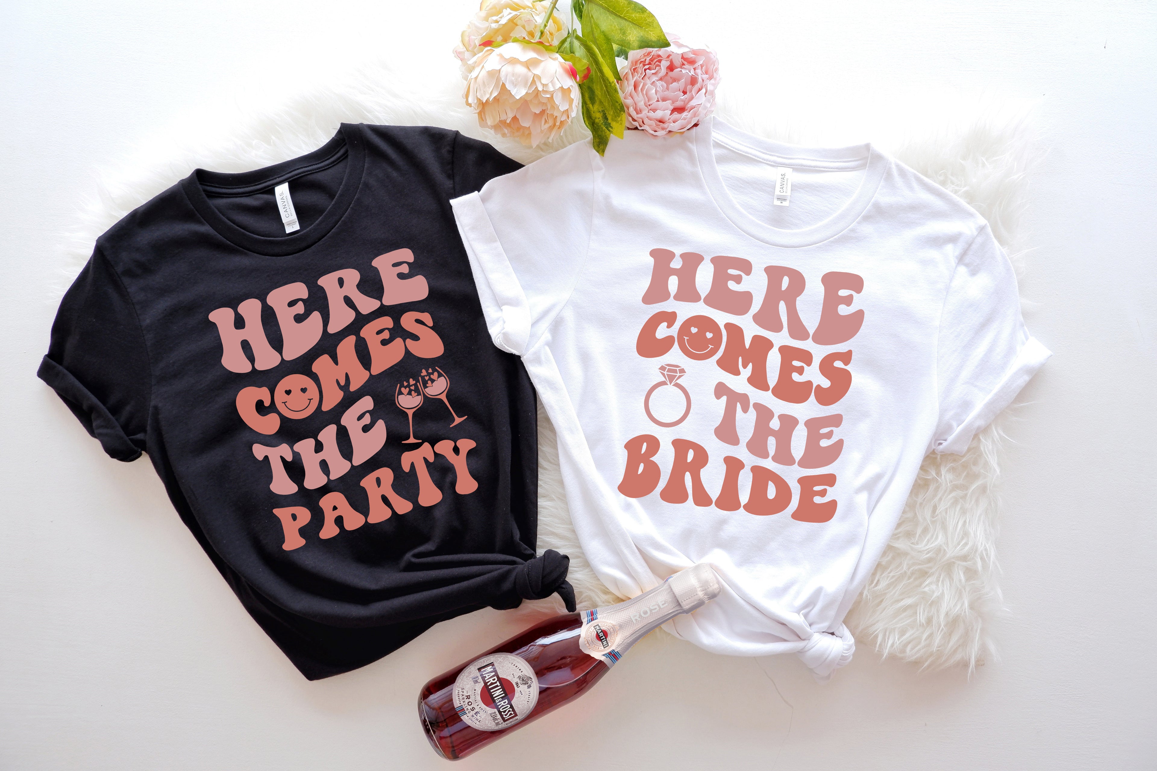 Bachelorette Party T-Shirt | Here Comes the Bride