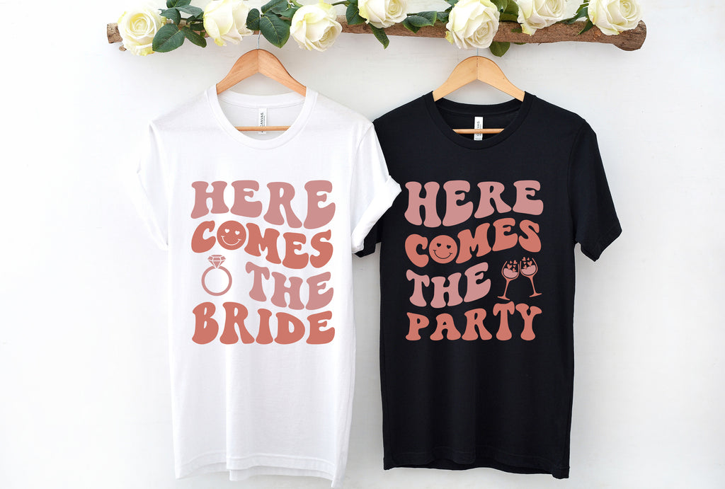 Bachelorette Party T-Shirt | Here Comes the Bride