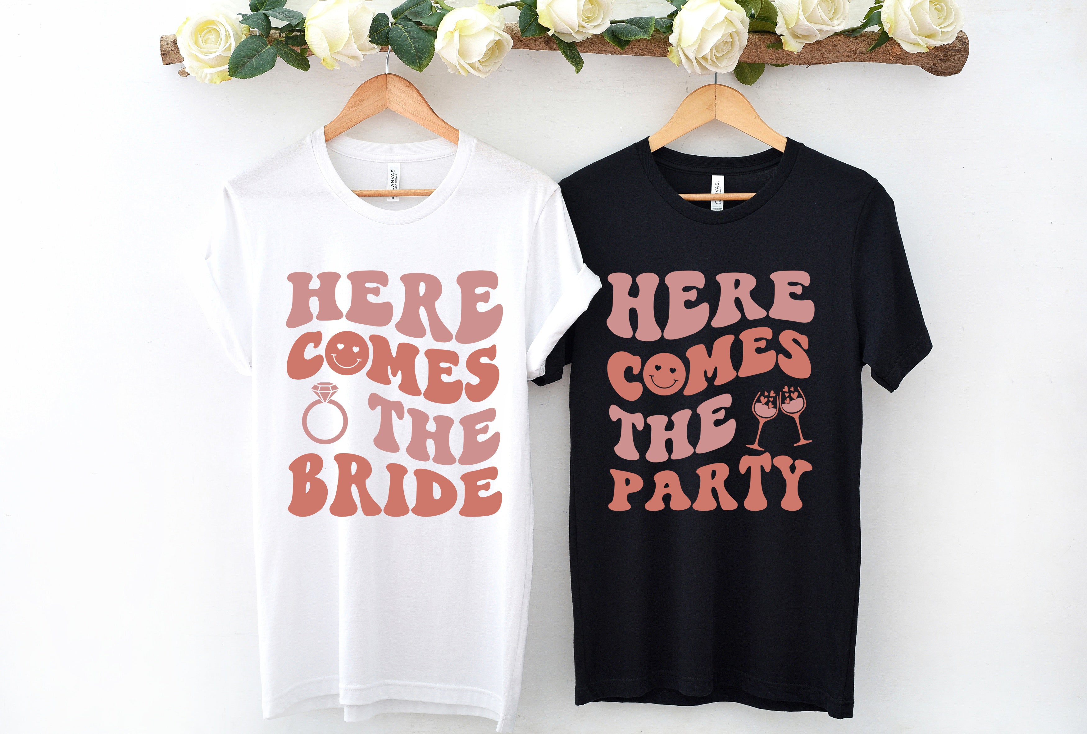 Bachelorette Party T-Shirt | Here Comes the Bride