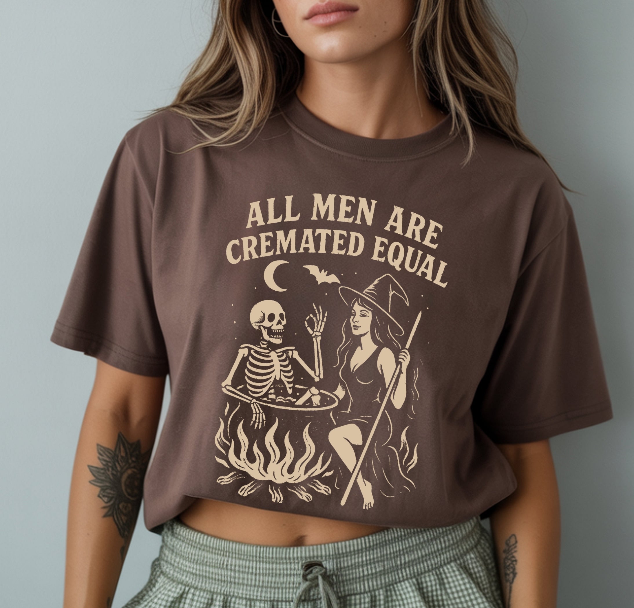 All Men Are Cremated Equal Comfort Colors Halloween Tee