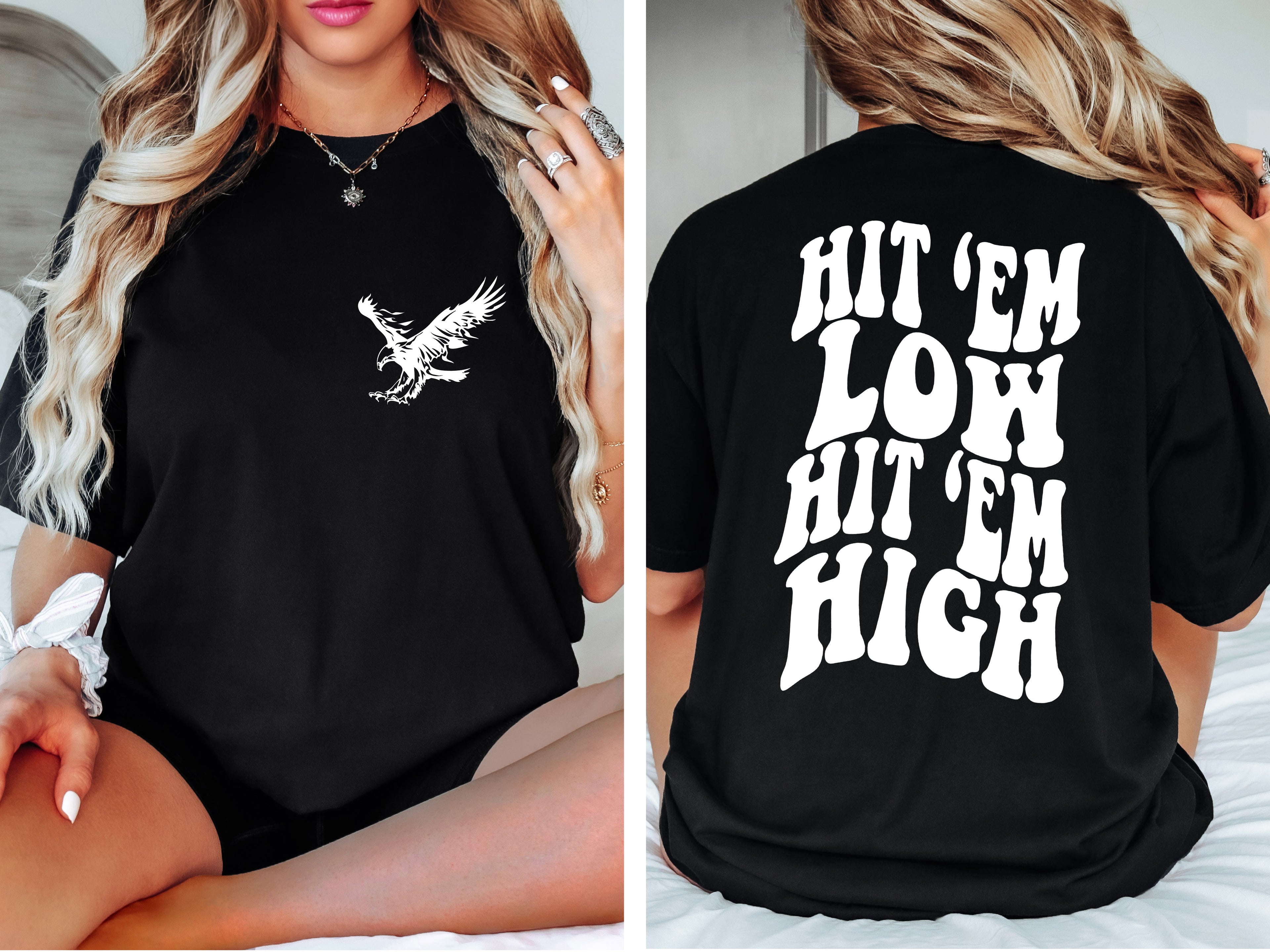 Hit 'Em Low Hit 'Em High Philadelphia Football Shirt