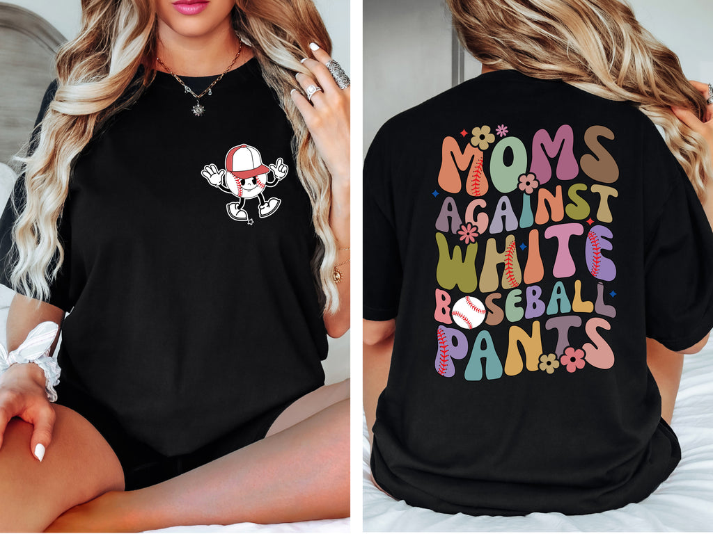 Funny Baseball Mom Shirt - Retro Groovy