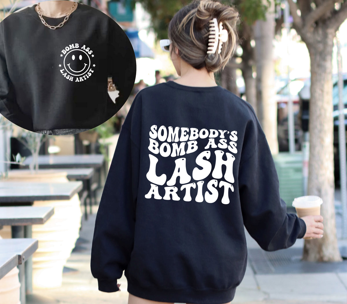 Somebody's Bomb Ass Lash Artist T-Shirt | Retro Lash Tech Graphic Tee