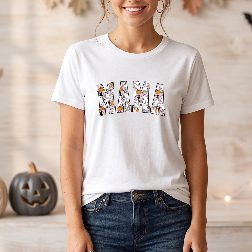Mama Halloween T-Shirt - Cozy Mom Halloween Apparel