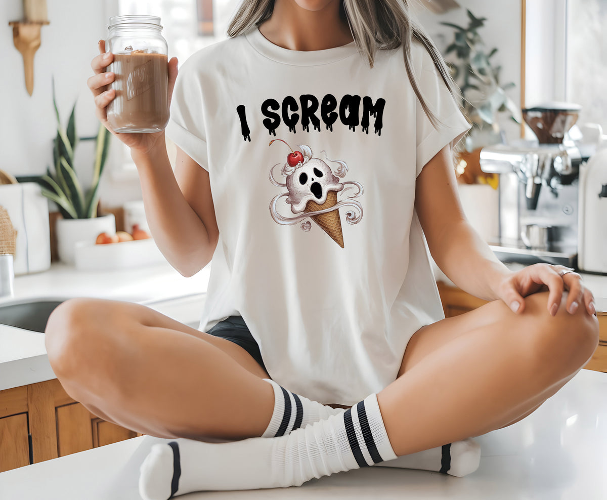 I Scream Shirt Halloween Graphic Tee for Horror Fans