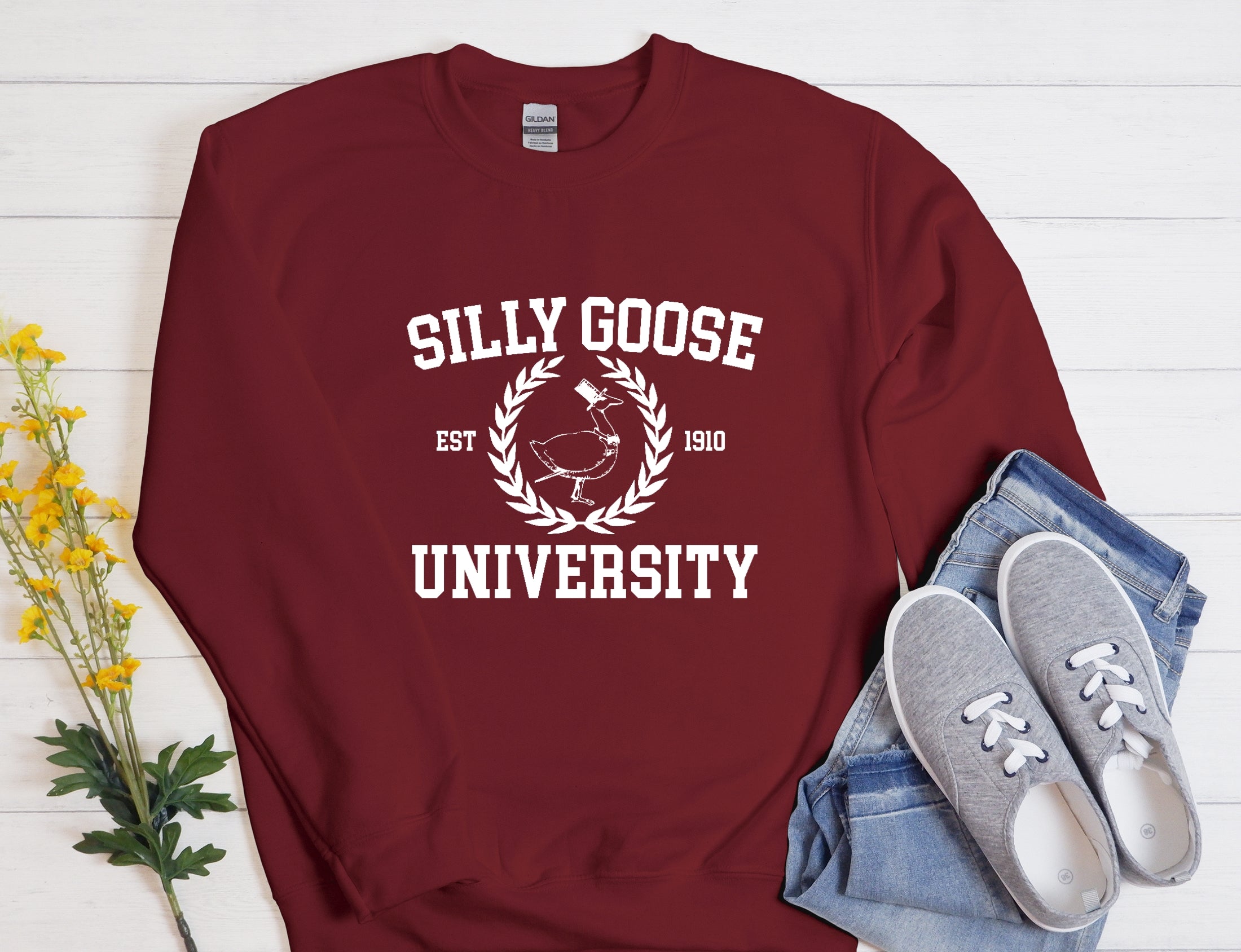 Silly Goose University T-Shirt | Cozy Sweatshirt Option