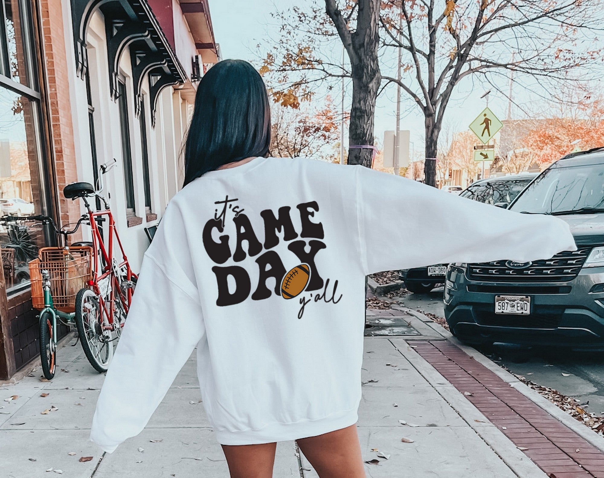 "It's Game Day Y'all" Football T-Shirt - Retro Groovy Sports Graphic Tee