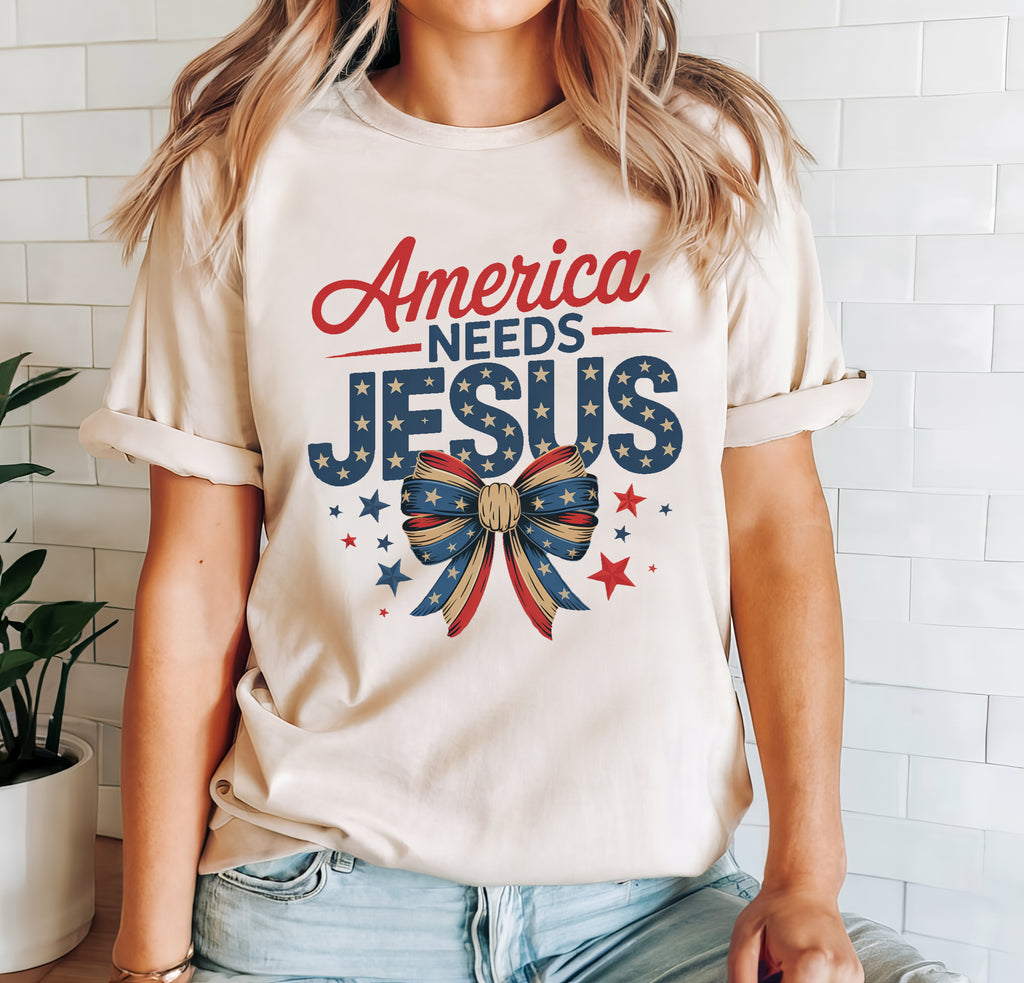 America Needs Jesus T-Shirt | Faith Statement Apparel