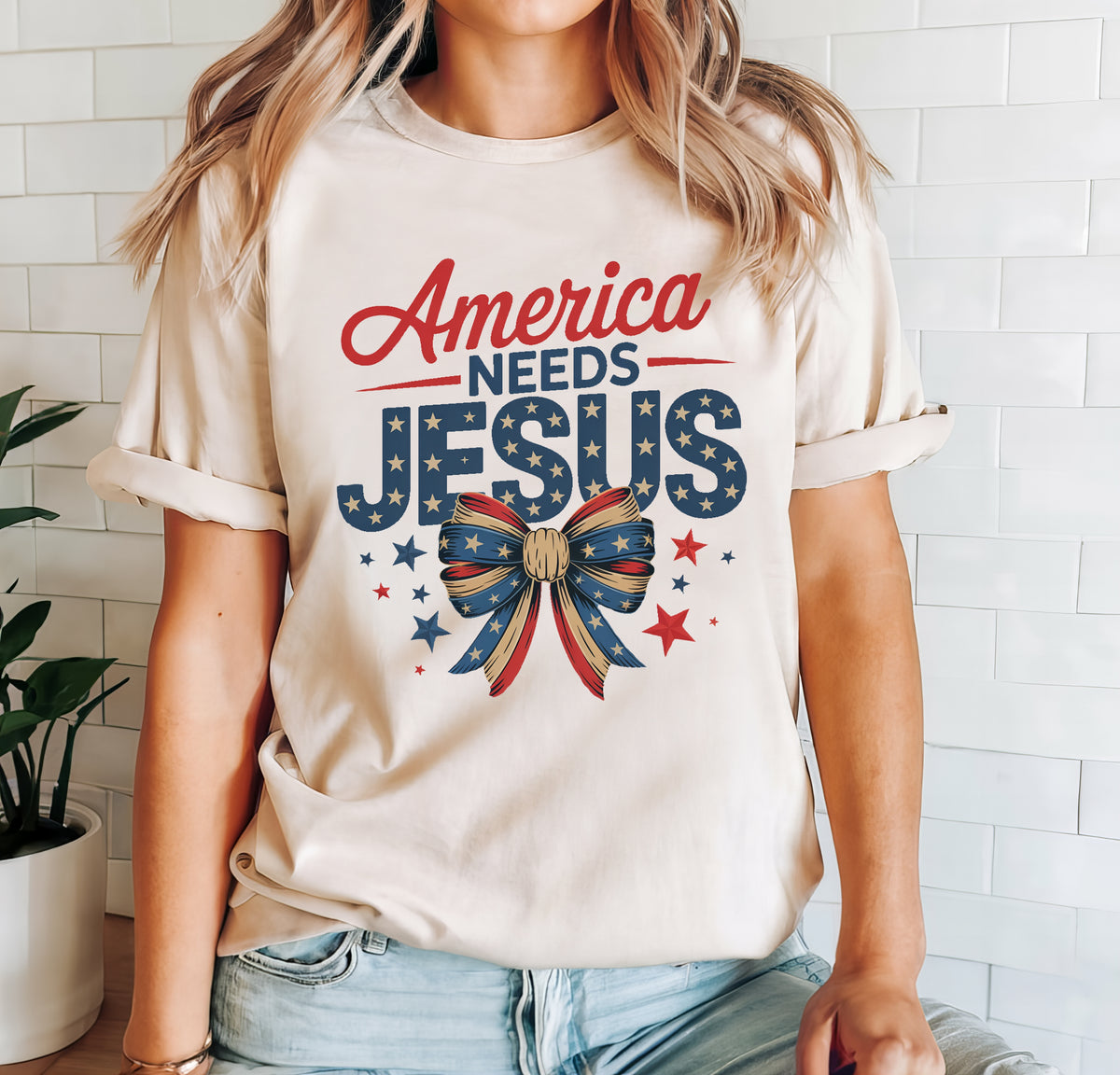 America Needs Jesus T-Shirt | Faith Statement Apparel