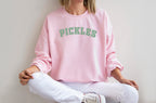 Retro "Pickles" Varsity Graphic T-Shirt - Cute Foodie Aesthetic Tee