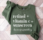 Retinol Vitamin C Sunscreen T-Shirt | Funny Skincare Aesthetic Graphic Tee