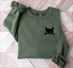 Cat Peeking T-Shirt & Sweatshirt | Cute Feline Design