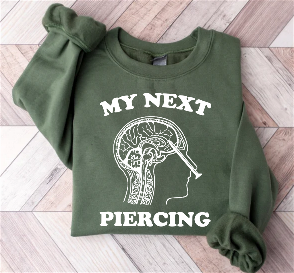 Lobotomy T-Shirt – 'My Next Piercing' Graphic Tee