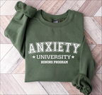 Anxiety University Honors Program T-Shirt | Funny Collegiate Graphic Tee