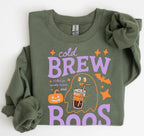 Cold Brew and Boos Shirt - Halloween Sweatshirt