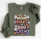 Mom Rules The Boo Crew T-Shirt | Halloween Mom Tee