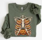 Skeleton Ribcage Pumpkin T-Shirt | Halloween Graphic Tee