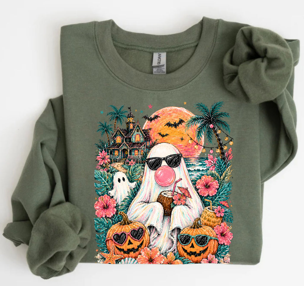 Summerween Ghost Shirt | Halloween Sweatshirt Design