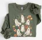 Floral Cute Halloween Ghost T-Shirt & Sweatshirt