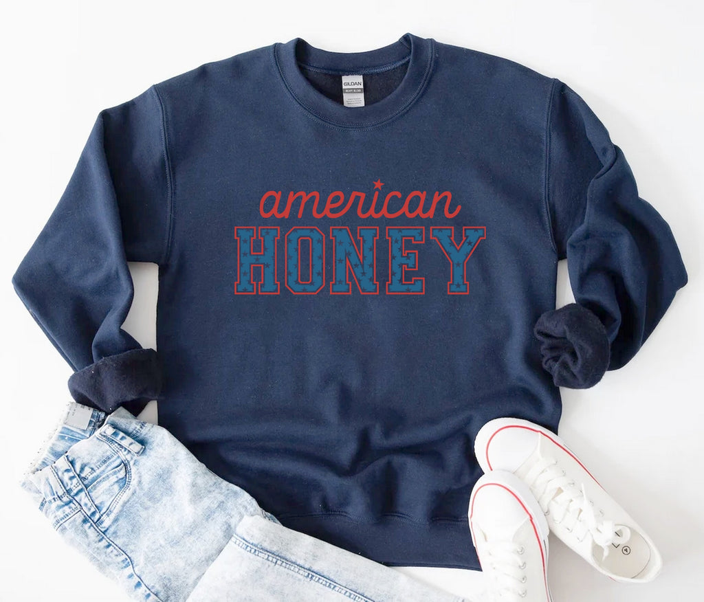 "American Honey" Fourth of July T-Shirt - Patriotic Country Music Graphic Tee