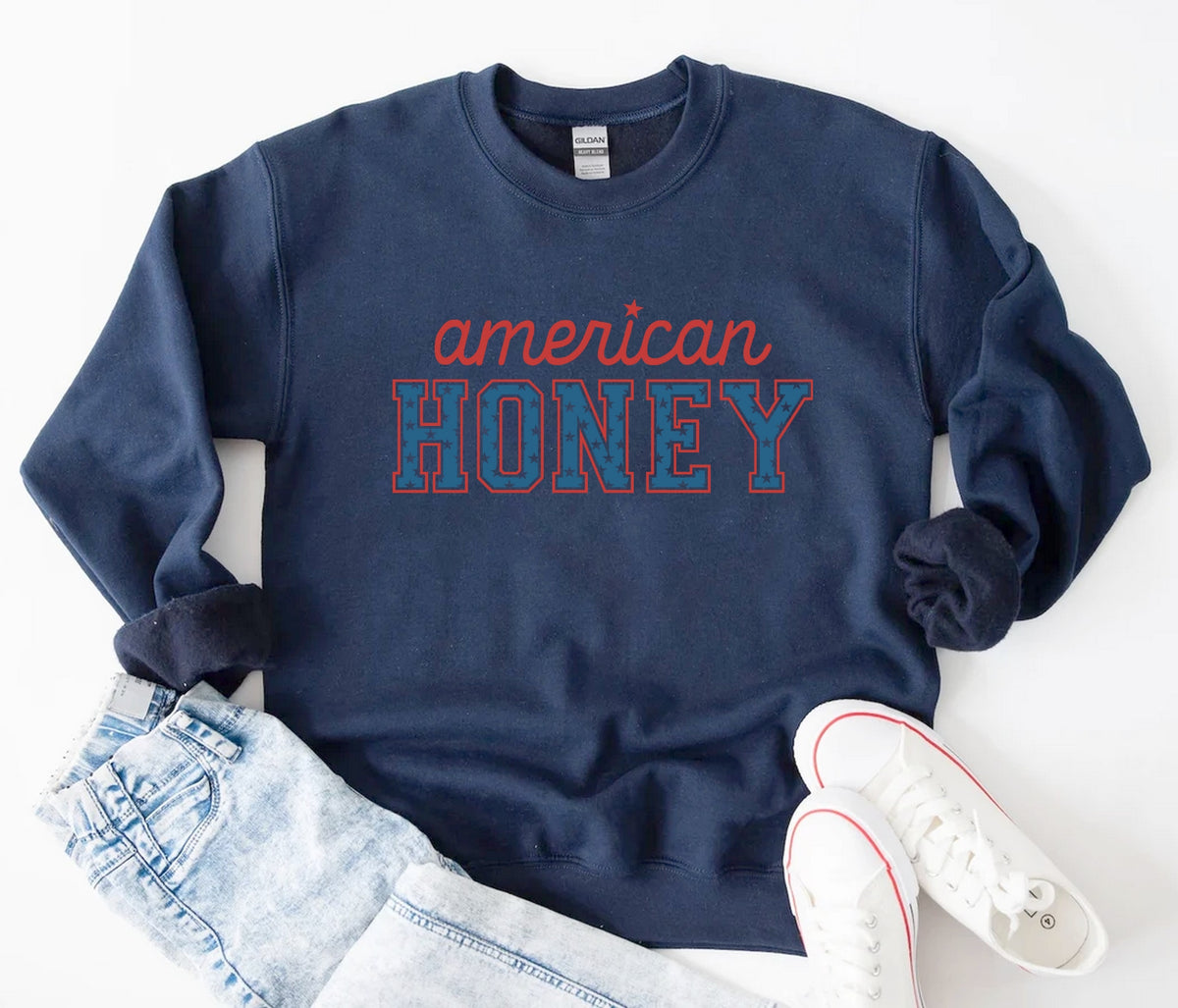 "American Honey" Fourth of July T-Shirt - Patriotic Country Music Graphic Tee