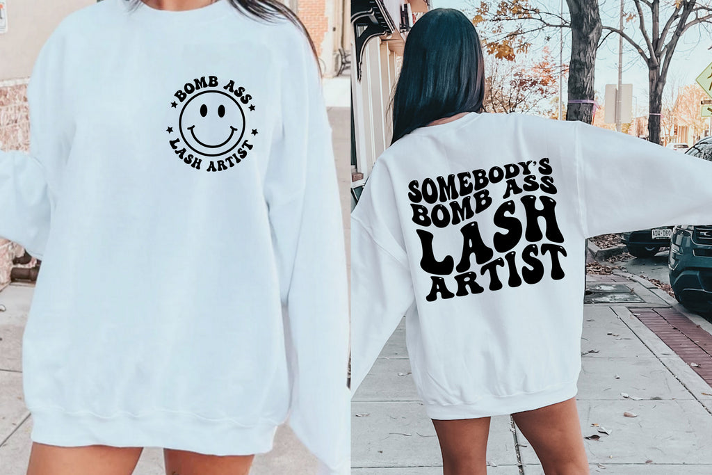 Somebody's Bomb Ass Lash Artist T-Shirt | Retro Lash Tech Graphic Tee