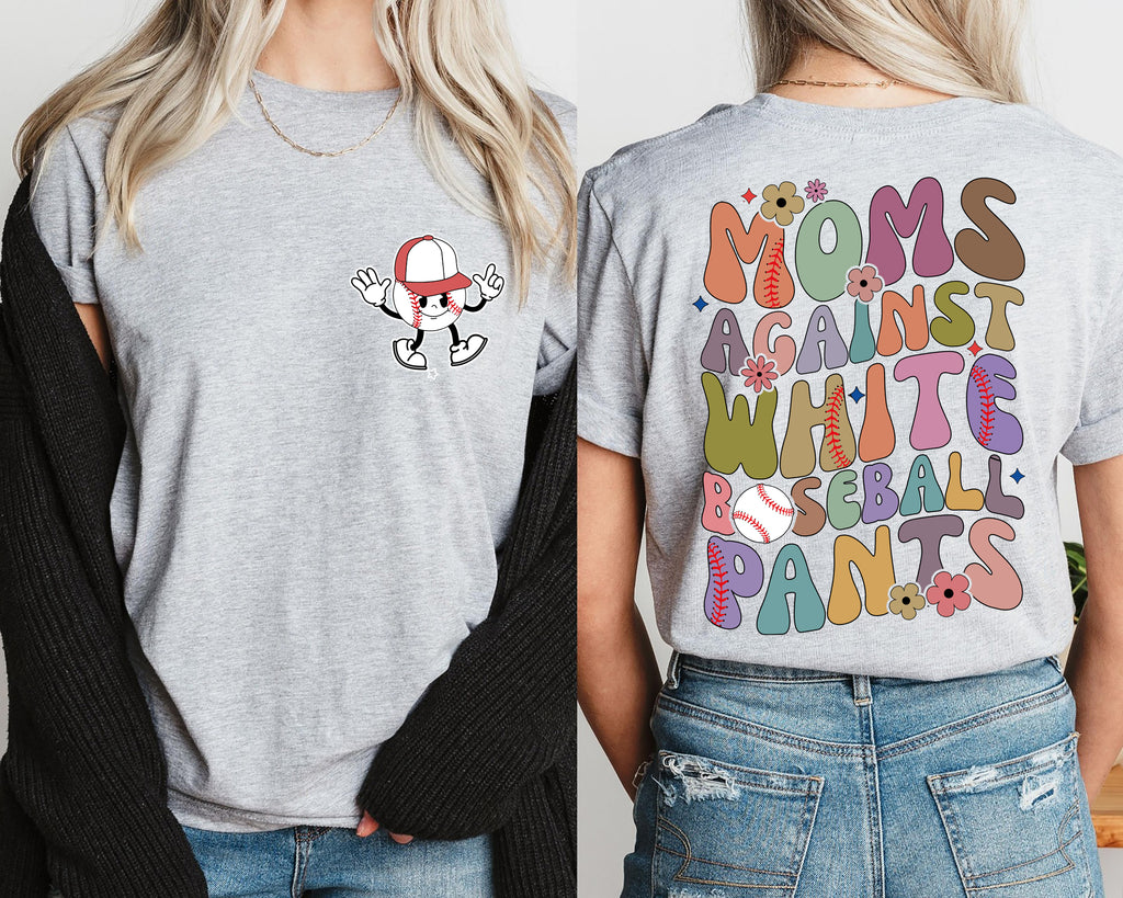 Funny Baseball Mom Shirt - Retro Groovy