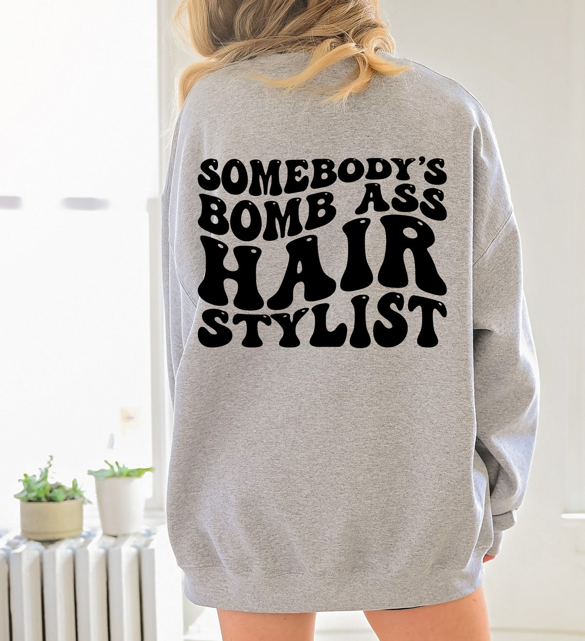 "Somebody's Bomb Ass Hair Stylist" Retro Graphic T-Shirt