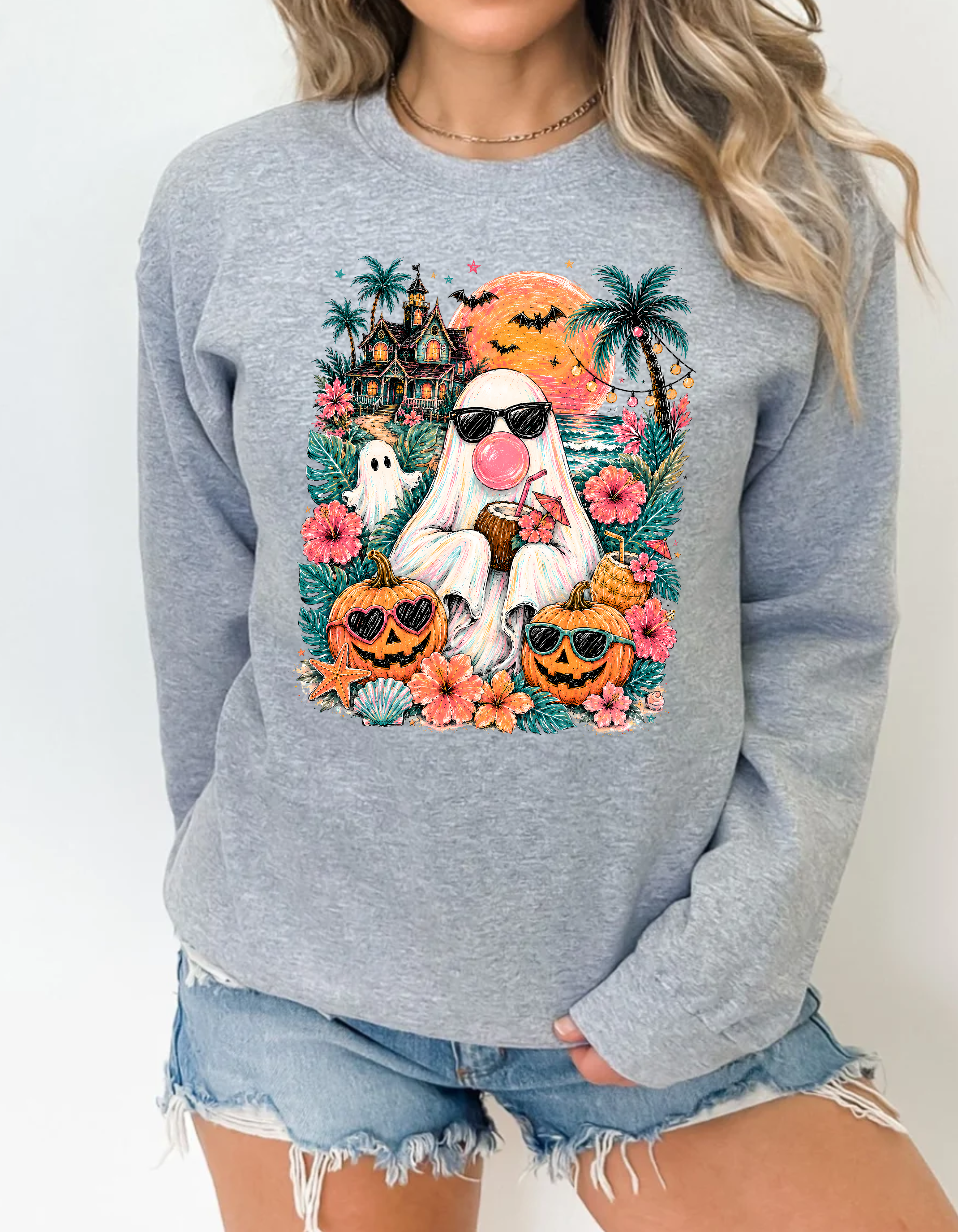 Summerween Ghost Shirt | Halloween Sweatshirt Design