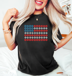 Floral USA Flag 4th of July T-Shirt & Sweatshirt