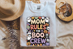 Mom Rules The Boo Crew T-Shirt | Halloween Mom Tee
