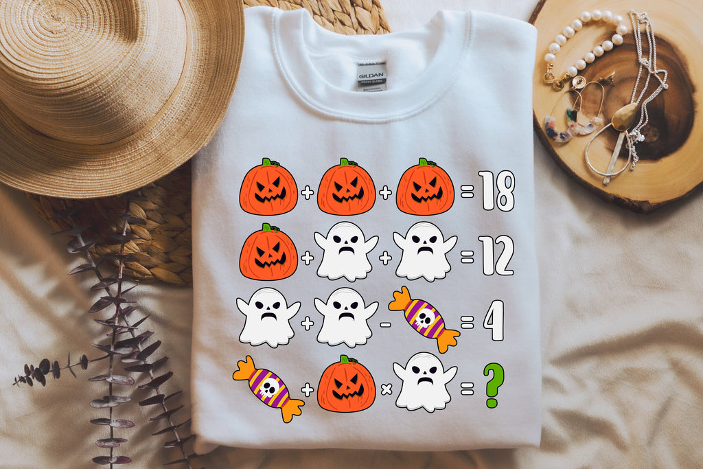 Halloween Math Teacher T-Shirt & Sweatshirt for Educators