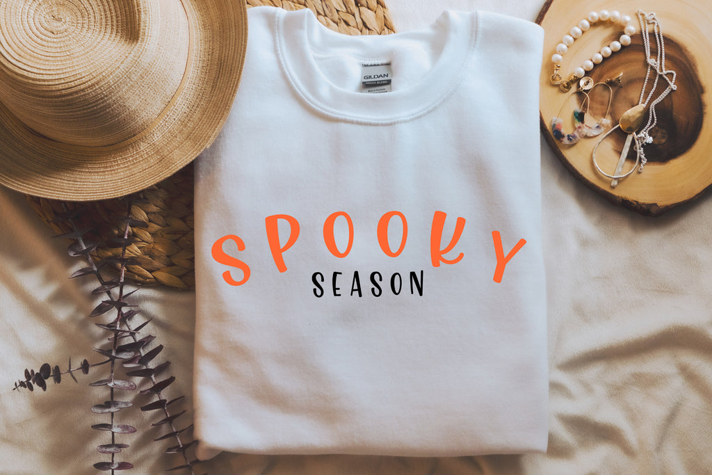 Spooky Season T-Shirt with Halloween Pumpkin Face