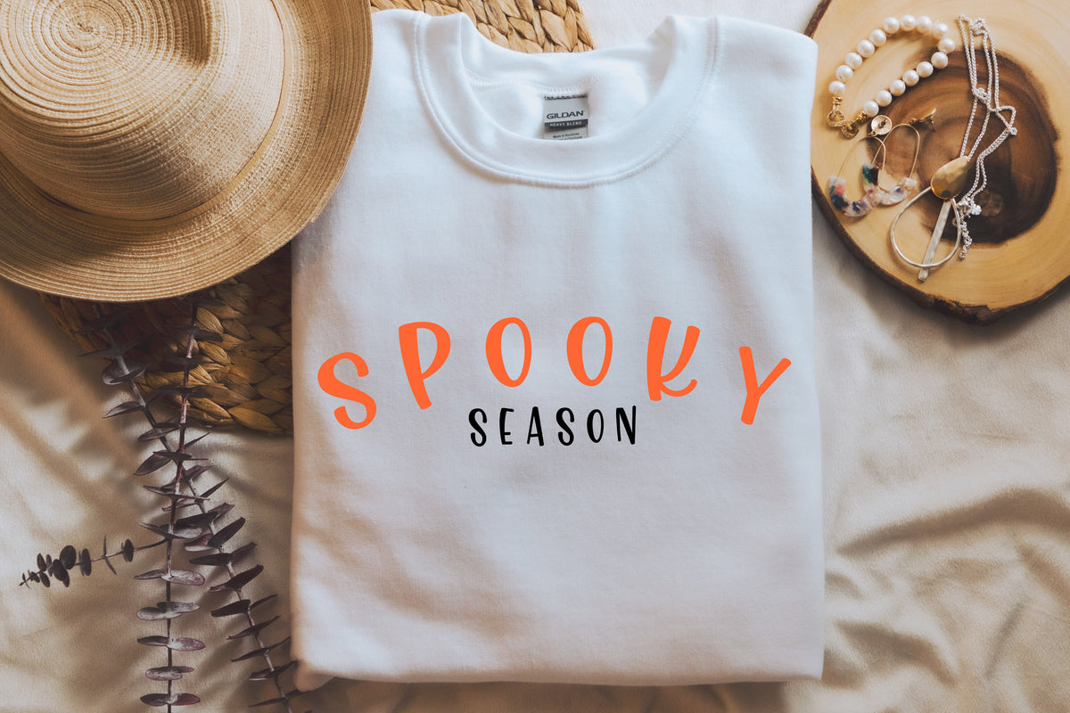 Spooky Season T-Shirt with Halloween Pumpkin Face