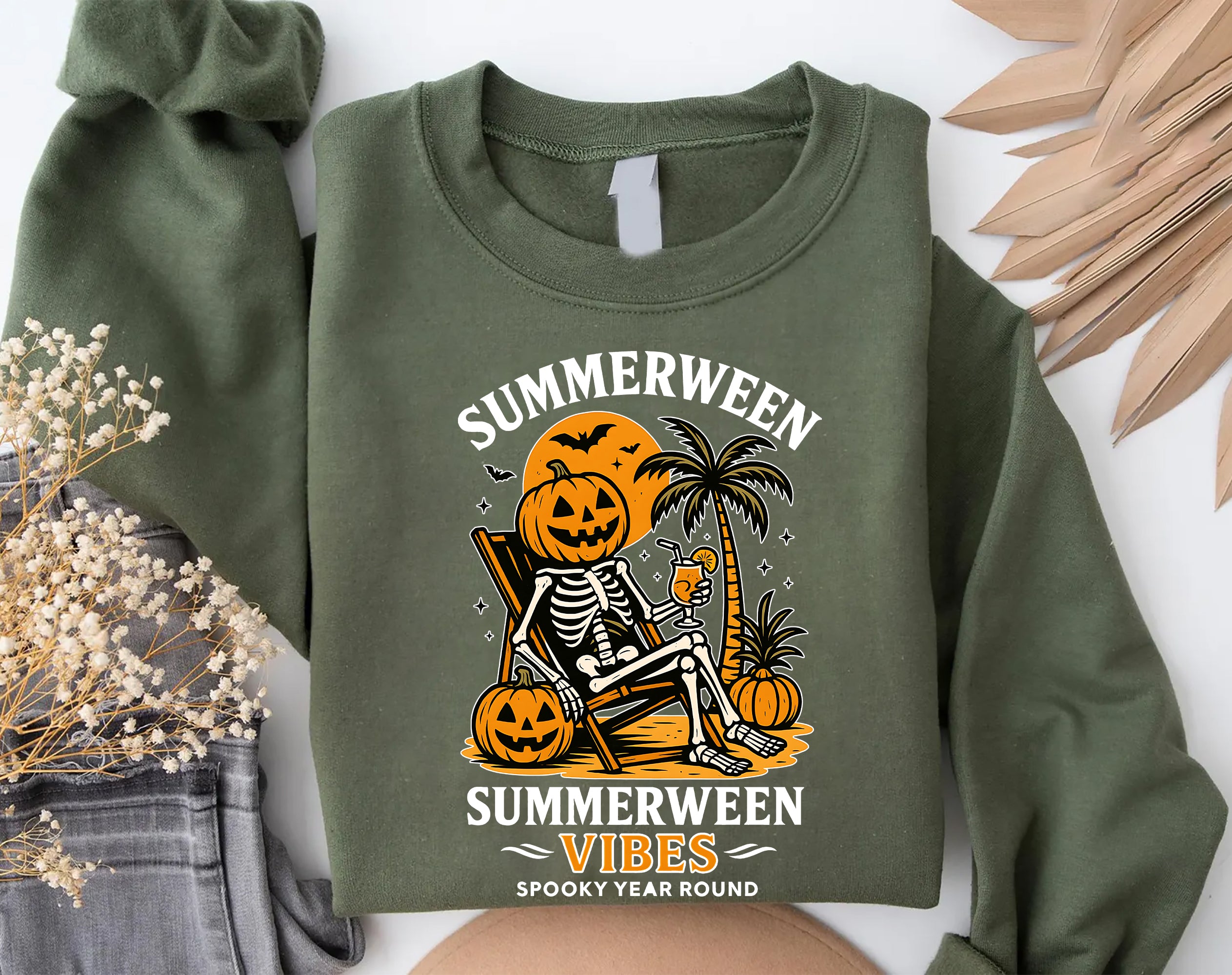 Summerween Skeleton T-Shirt & Sweatshirt Halloween